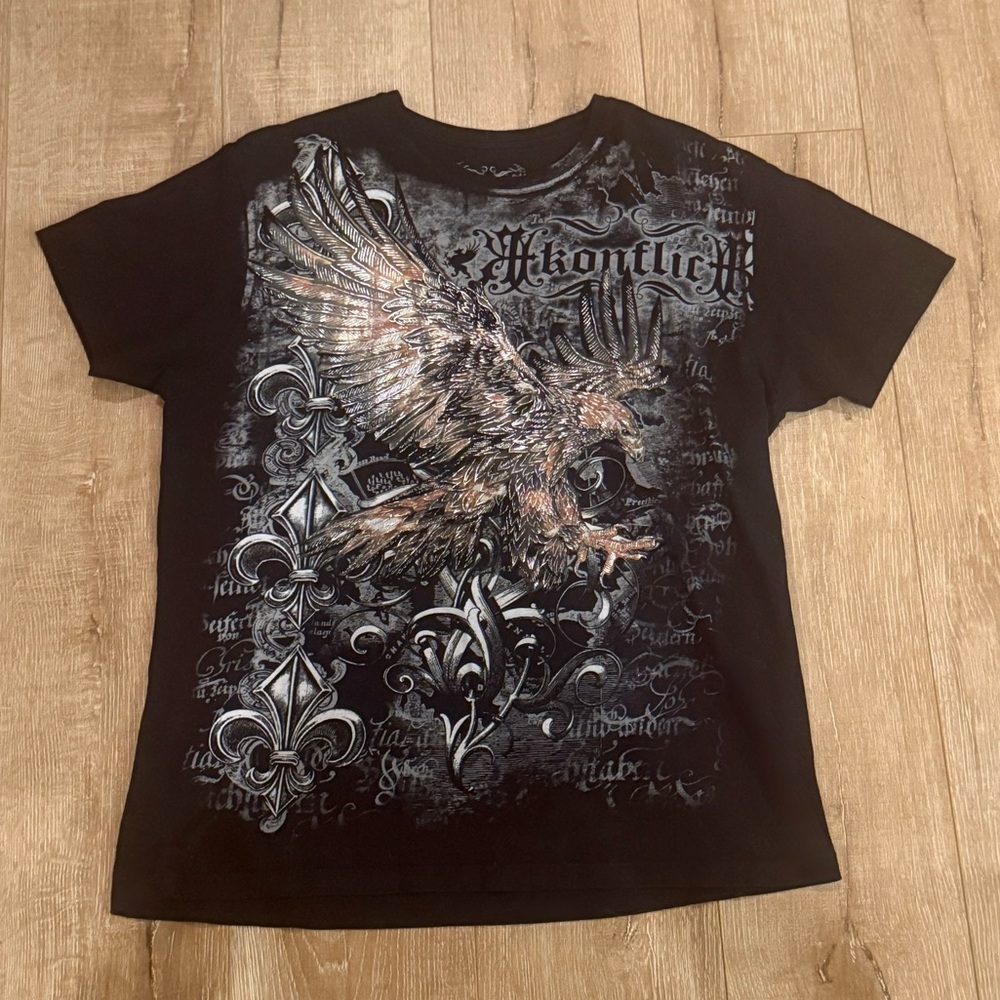 Y2K Konflic Black/Golden Eagle Tee